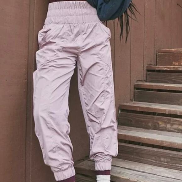 Free People Movement The Way Home Purple Swish High Waist Joggers Small - Picture 1 of 10
